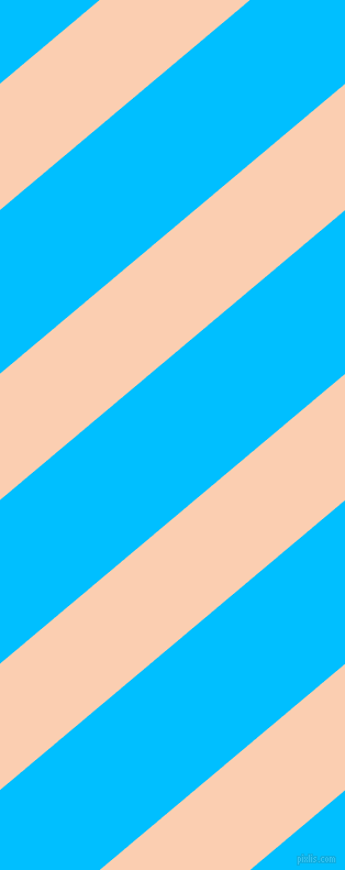 40 degree angle lines stripes, 88 pixel line width, 114 pixel line spacing, Apricot and Deep Sky Blue angled lines and stripes seamless tileable