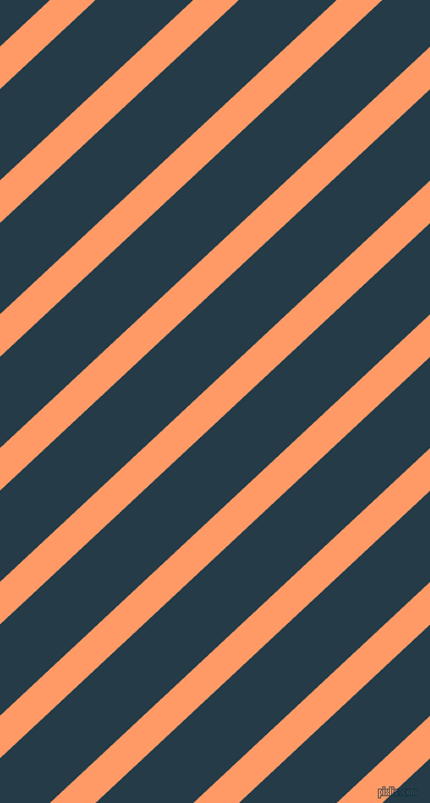 43 degree angle lines stripes, 28 pixel line width, 60 pixel line spacing, Atomic Tangerine and Tarawera angled lines and stripes seamless tileable