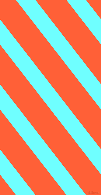 128 degree angle lines stripes, 52 pixel line width, 82 pixel line spacing, Baby Blue and Outrageous Orange angled lines and stripes seamless tileable