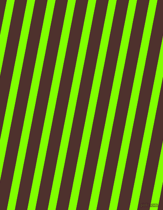 79 degree angle lines stripes, 16 pixel line width, 25 pixel line spacing, Chartreuse and Espresso angled lines and stripes seamless tileable