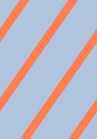 55 degree angle lines stripes, 27 pixel line width, 109 pixel line spacing, Coral and Light Steel Blue angled lines and stripes seamless tileable