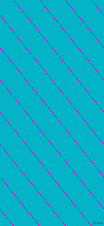 129 degree angle lines stripes, 2 pixel line width, 64 pixel line spacing, Deep Magenta and Iris Blue angled lines and stripes seamless tileable