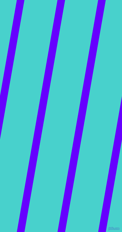 80 degree angle lines stripes, 24 pixel line width, 104 pixel line spacing, Electric Indigo and Medium Turquoise angled lines and stripes seamless tileable