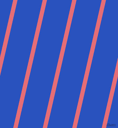 77 degree angle lines stripes, 14 pixel line width, 81 pixel line spacing, Froly and Cerulean Blue angled lines and stripes seamless tileable