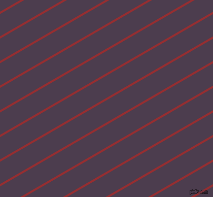 30 degree angle lines stripes, 4 pixel line width, 38 pixel line spacing, Guardsman Red and Bossanova angled lines and stripes seamless tileable