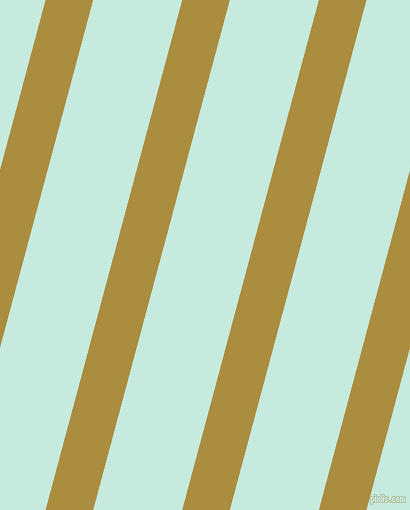 75 degree angle lines stripes, 46 pixel line width, 86 pixel line spacing, Luxor Gold and Mint Tulip angled lines and stripes seamless tileable