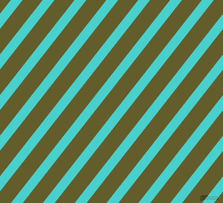 52 degree angle lines stripes, 19 pixel line width, 32 pixel line spacing, Medium Turquoise and Costa Del Sol angled lines and stripes seamless tileable