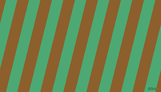 76 degree angle lines stripes, 37 pixel line width, 38 pixel line spacing, Ocean Green and Rusty Nail angled lines and stripes seamless tileable