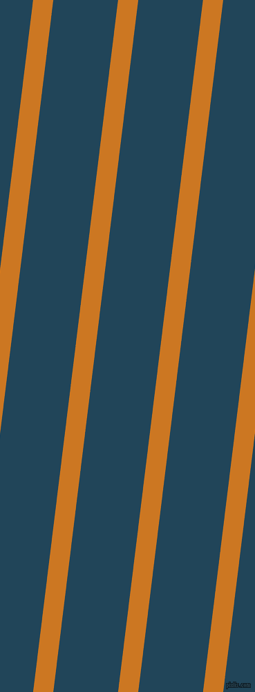 83 degree angle lines stripes, 29 pixel line width, 93 pixel line spacing, Ochre and Astronaut Blue angled lines and stripes seamless tileable