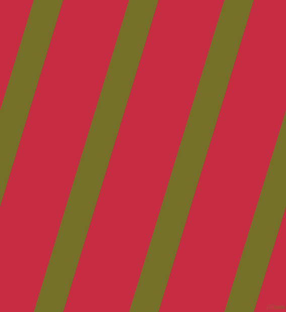 73 degree angle lines stripes, 56 pixel line width, 125 pixel line spacing, Olivetone and Brick Red angled lines and stripes seamless tileable