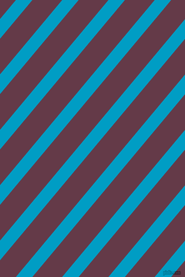 50 degree angle lines stripes, 26 pixel line width, 47 pixel line spacing, Pacific Blue and Tawny Port angled lines and stripes seamless tileable