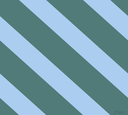 138 degree angle lines stripes, 62 pixel line width, 84 pixel line spacing, Pale Cornflower Blue and Breaker Bay angled lines and stripes seamless tileable