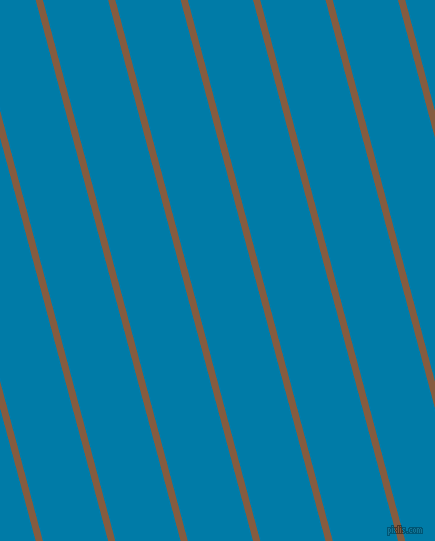 105 degree angle lines stripes, 7 pixel line width, 63 pixel line spacing, Potters Clay and Cerulean angled lines and stripes seamless tileable