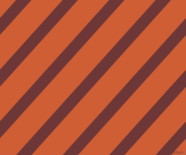 48 degree angle lines stripes, 39 pixel line width, 79 pixel line spacing, Sanguine Brown and Chilean Fire angled lines and stripes seamless tileable