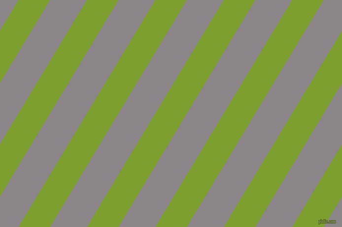 59 degree angle lines stripes, 55 pixel line width, 64 pixel line spacing, Sushi and Taupe Grey angled lines and stripes seamless tileable