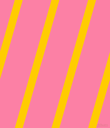 74 degree angle lines stripes, 25 pixel line width, 91 pixel line spacing, Tangerine Yellow and Tickle Me Pink angled lines and stripes seamless tileable