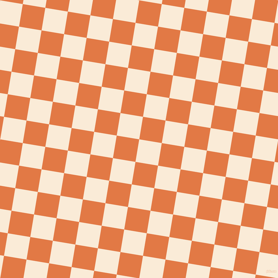 81/171 degree angle diagonal checkered chequered squares checker pattern checkers background, 79 pixel square size, , Antique White and Jaffa checkers chequered checkered squares seamless tileable