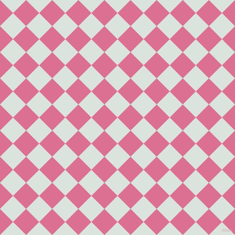 45/135 degree angle diagonal checkered chequered squares checker pattern checkers background, 59 pixel square size, , Aqua Squeeze and Pale Violet Red checkers chequered checkered squares seamless tileable