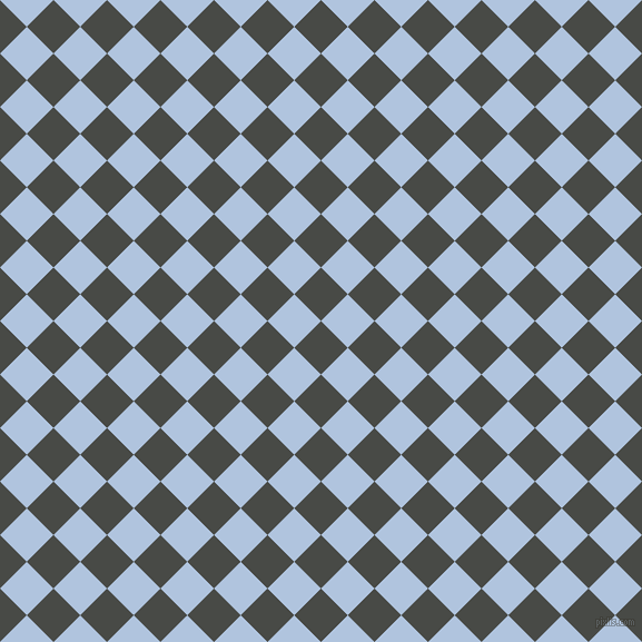 45/135 degree angle diagonal checkered chequered squares checker pattern checkers background, 34 pixel squares size, , Armadillo and Light Steel Blue checkers chequered checkered squares seamless tileable