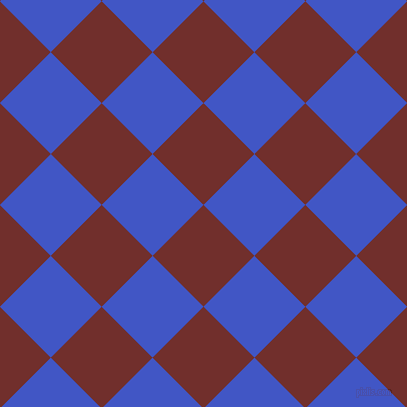 45/135 degree angle diagonal checkered chequered squares checker pattern checkers background, 72 pixel square size, Auburn and Free Speech Blue checkers chequered checkered squares seamless tileable