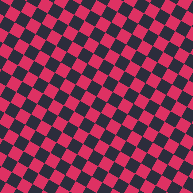 60/150 degree angle diagonal checkered chequered squares checker pattern checkers background, 39 pixel square size, , Black Rock and Cerise checkers chequered checkered squares seamless tileable