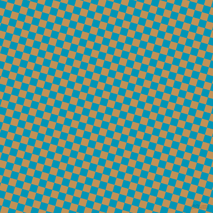 74/164 degree angle diagonal checkered chequered squares checker pattern checkers background, 15 pixel square size, , Bondi Blue and Twine checkers chequered checkered squares seamless tileable