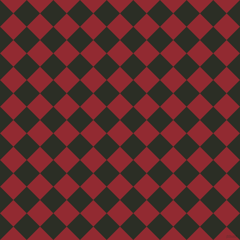 45/135 degree angle diagonal checkered chequered squares checker pattern checkers background, 64 pixel square size, , Bright Red and Rangoon Green checkers chequered checkered squares seamless tileable