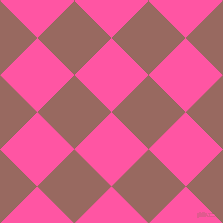 45/135 degree angle diagonal checkered chequered squares checker pattern checkers background, 105 pixel square size, , Brilliant Rose and Dark Chestnut checkers chequered checkered squares seamless tileable