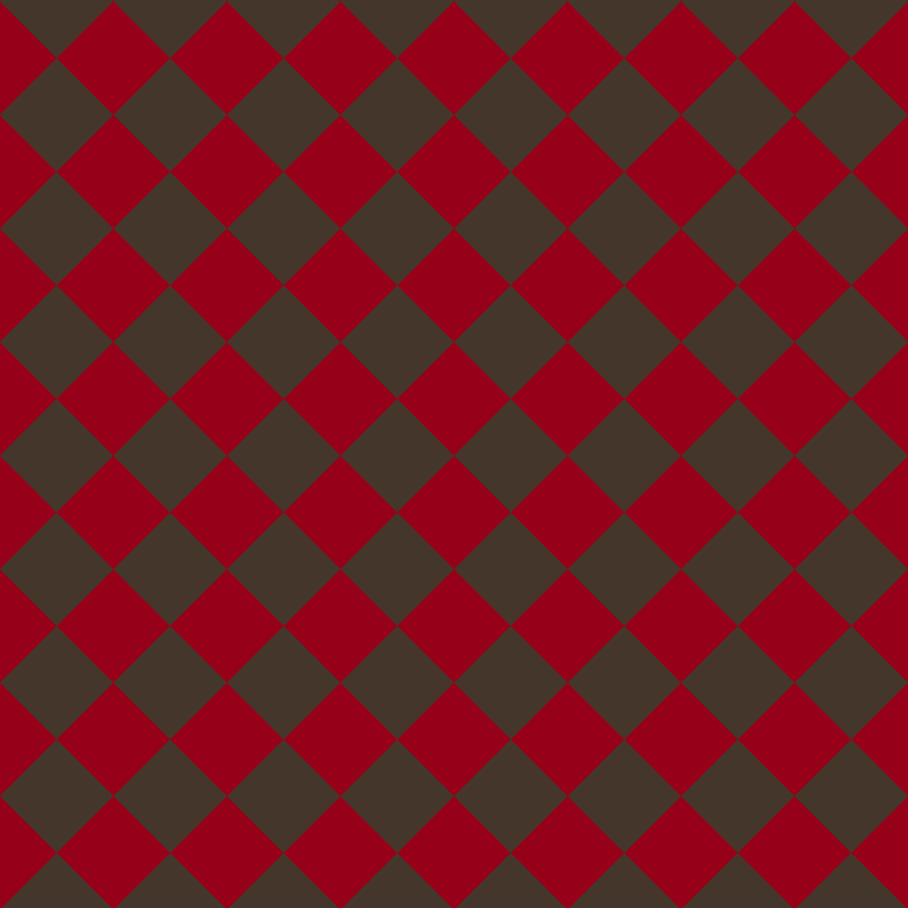 45/135 degree angle diagonal checkered chequered squares checker pattern checkers background, 74 pixel square size, , Carmine and Dark Rum checkers chequered checkered squares seamless tileable