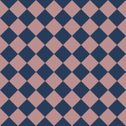 45/135 degree angle diagonal checkered chequered squares checker pattern checkers background, 41 pixel square size, , Catalina Blue and Rosy Brown checkers chequered checkered squares seamless tileable
