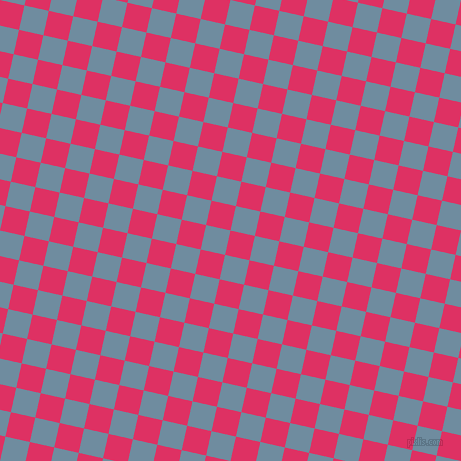 77/167 degree angle diagonal checkered chequered squares checker pattern checkers background, 25 pixel square size, , Cerise and Bermuda Grey checkers chequered checkered squares seamless tileable