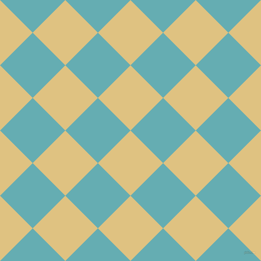 45/135 degree angle diagonal checkered chequered squares checker pattern checkers background, 147 pixel square size, , Chalky and Fountain Blue checkers chequered checkered squares seamless tileable
