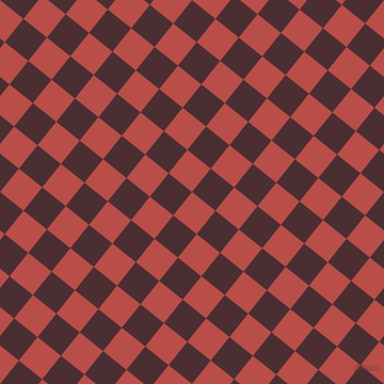 51/141 degree angle diagonal checkered chequered squares checker pattern checkers background, 43 pixel square size, , Chestnut and Cab Sav checkers chequered checkered squares seamless tileable