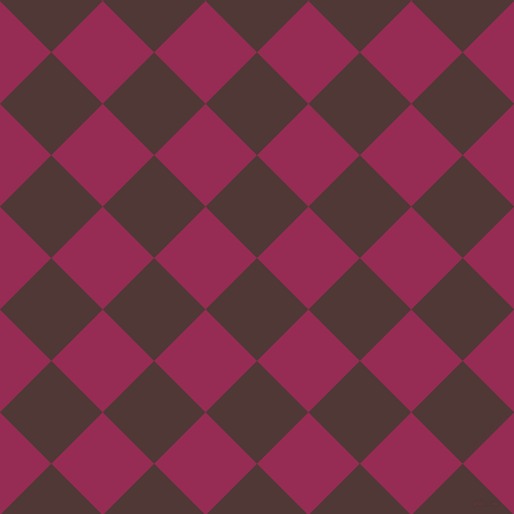 45/135 degree angle diagonal checkered chequered squares checker pattern checkers background, 103 pixel square size, , Cocoa Bean and Lipstick checkers chequered checkered squares seamless tileable