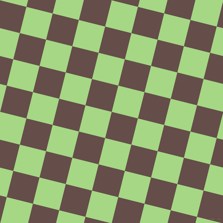 76/166 degree angle diagonal checkered chequered squares checker pattern checkers background, 95 pixel squares size, Congo Brown and Feijoa checkers chequered checkered squares seamless tileable