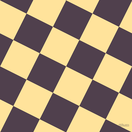 63/153 degree angle diagonal checkered chequered squares checker pattern checkers background, 100 pixel square size, Cream Brulee and Purple Taupe checkers chequered checkered squares seamless tileable