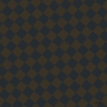 51/141 degree angle diagonal checkered chequered squares checker pattern checkers background, 33 pixel square size, , Creole and Blue Charcoal checkers chequered checkered squares seamless tileable