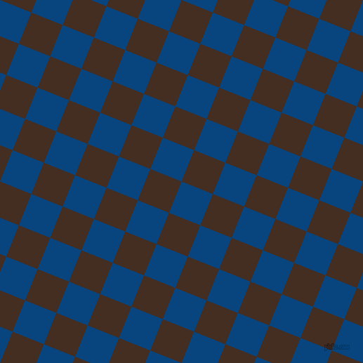 68/158 degree angle diagonal checkered chequered squares checker pattern checkers background, 48 pixel square size, , Dark Cerulean and Morocco Brown checkers chequered checkered squares seamless tileable
