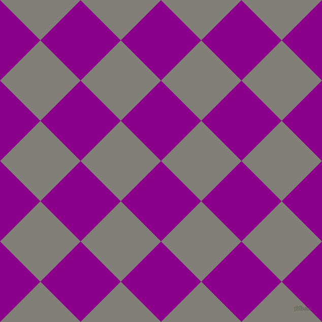 45/135 degree angle diagonal checkered chequered squares checker pattern checkers background, 112 pixel square size, Dark Magenta and Concord checkers chequered checkered squares seamless tileable