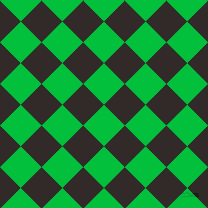 45/135 degree angle diagonal checkered chequered squares checker pattern checkers background, 58 pixel square size, , Dark Pastel Green and Livid Brown checkers chequered checkered squares seamless tileable