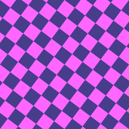53/143 degree angle diagonal checkered chequered squares checker pattern checkers background, 44 pixel squares size, Dark Slate Blue and Pink Flamingo checkers chequered checkered squares seamless tileable