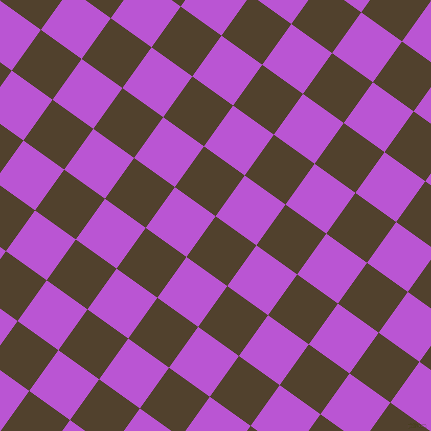 54/144 degree angle diagonal checkered chequered squares checker pattern checkers background, 98 pixel square size, , Deep Bronze and Medium Orchid checkers chequered checkered squares seamless tileable