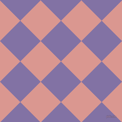 45/135 degree angle diagonal checkered chequered squares checker pattern checkers background, 100 pixel squares size, , Deluge and Petite Orchid checkers chequered checkered squares seamless tileable