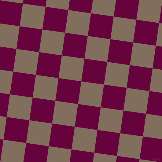 82/172 degree angle diagonal checkered chequered squares checker pattern checkers background, 75 pixel squares size, Donkey Brown and Tyrian Purple checkers chequered checkered squares seamless tileable