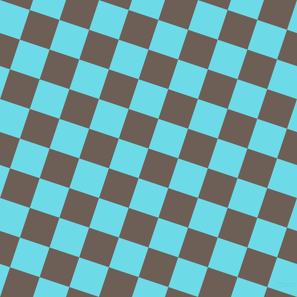 72/162 degree angle diagonal checkered chequered squares checker pattern checkers background, 61 pixel squares size, , Dorado and Turquoise Blue checkers chequered checkered squares seamless tileable