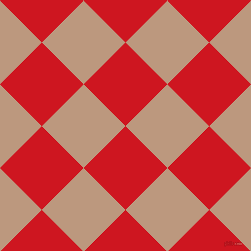 45/135 degree angle diagonal checkered chequered squares checker pattern checkers background, 120 pixel square size, , Fire Engine Red and Pale Taupe checkers chequered checkered squares seamless tileable
