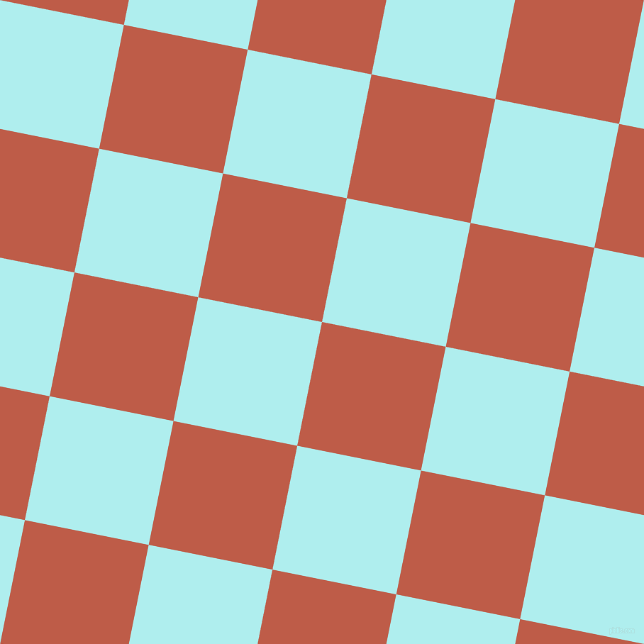 79/169 degree angle diagonal checkered chequered squares checker pattern checkers background, 178 pixel square size, , Flame Pea and Pale Turquoise checkers chequered checkered squares seamless tileable
