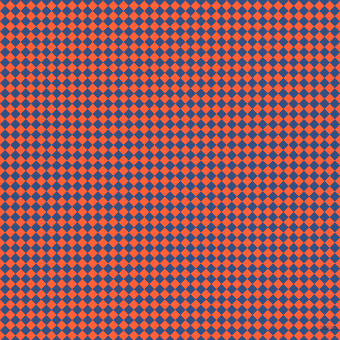 45/135 degree angle diagonal checkered chequered squares checker pattern checkers background, 15 pixel square size, , Fun Blue and Outrageous Orange checkers chequered checkered squares seamless tileable
