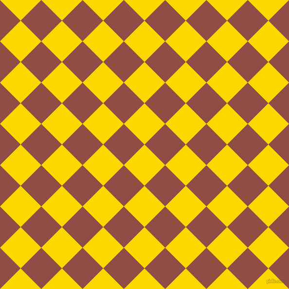 45/135 degree angle diagonal checkered chequered squares checker pattern checkers background, 60 pixel square size, , Gold and El Salva checkers chequered checkered squares seamless tileable