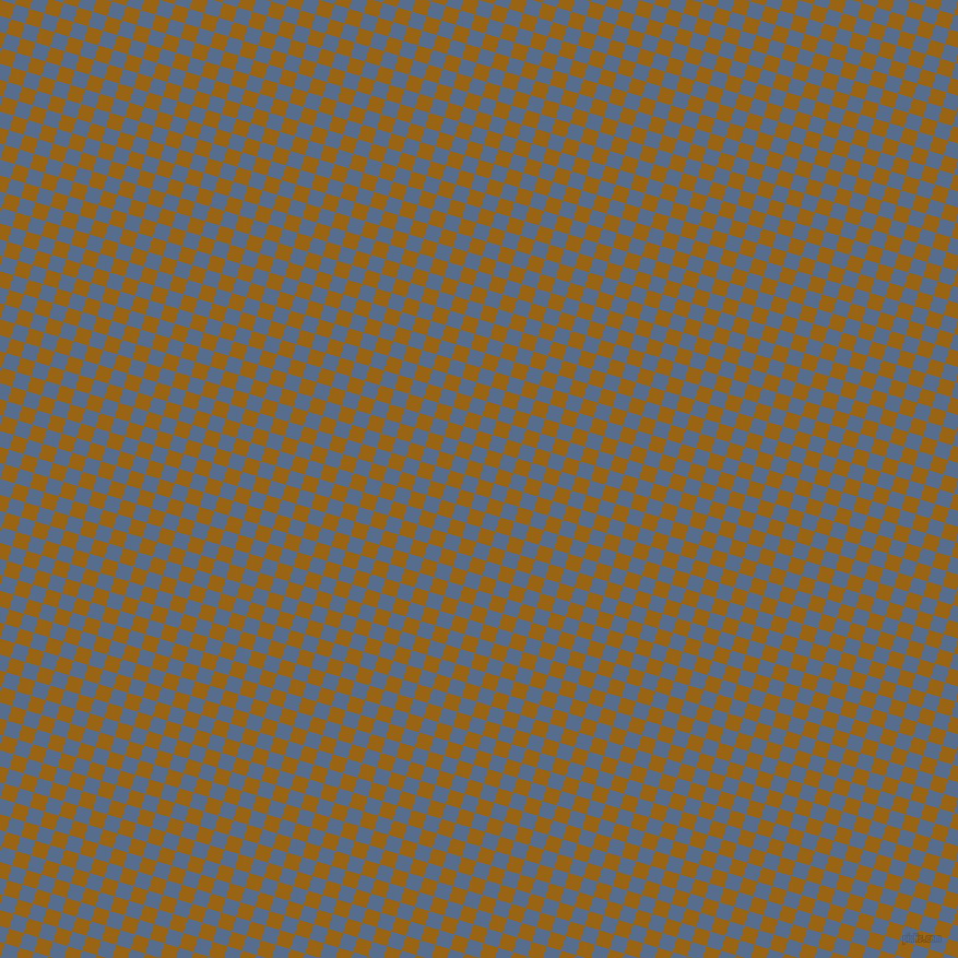 73/163 degree angle diagonal checkered chequered squares checker pattern checkers background, 14 pixel square size, Golden Brown and Kashmir Blue checkers chequered checkered squares seamless tileable
